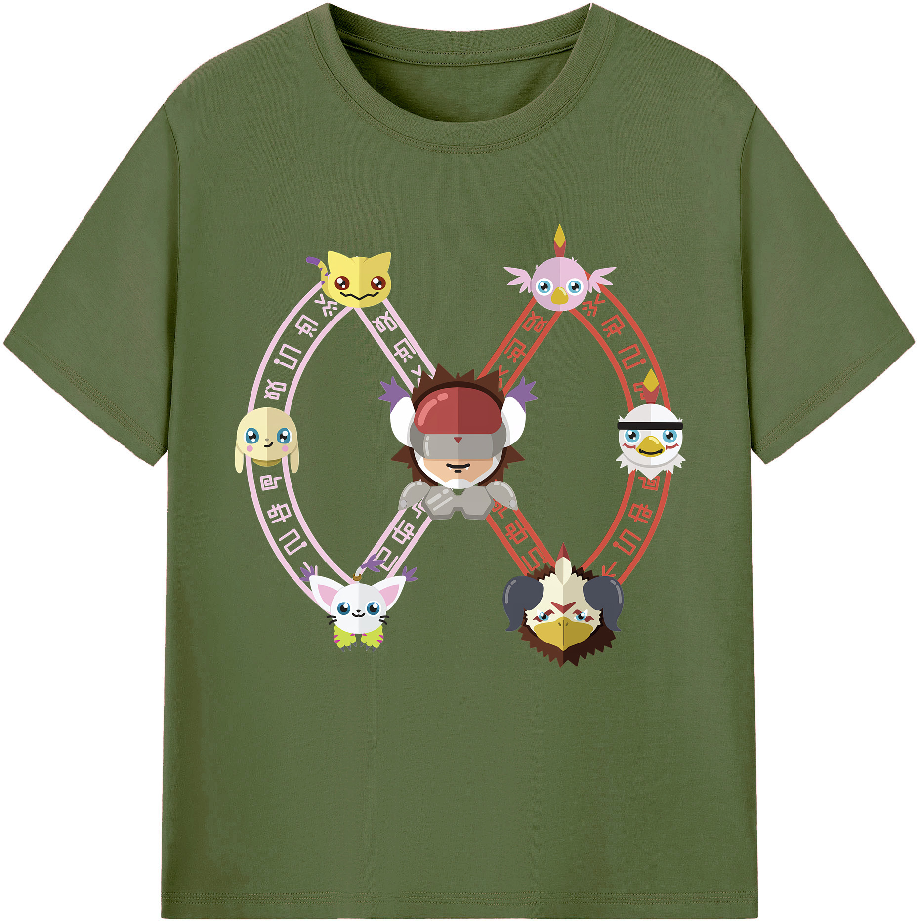 （画像用） Digimon デジタルモンスター/デジモン 綿100％半袖Tシャツ（フロントプリント）